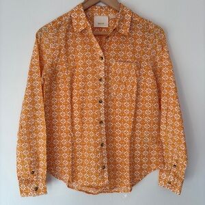 Maeve Petrin Orange Floral Blouse